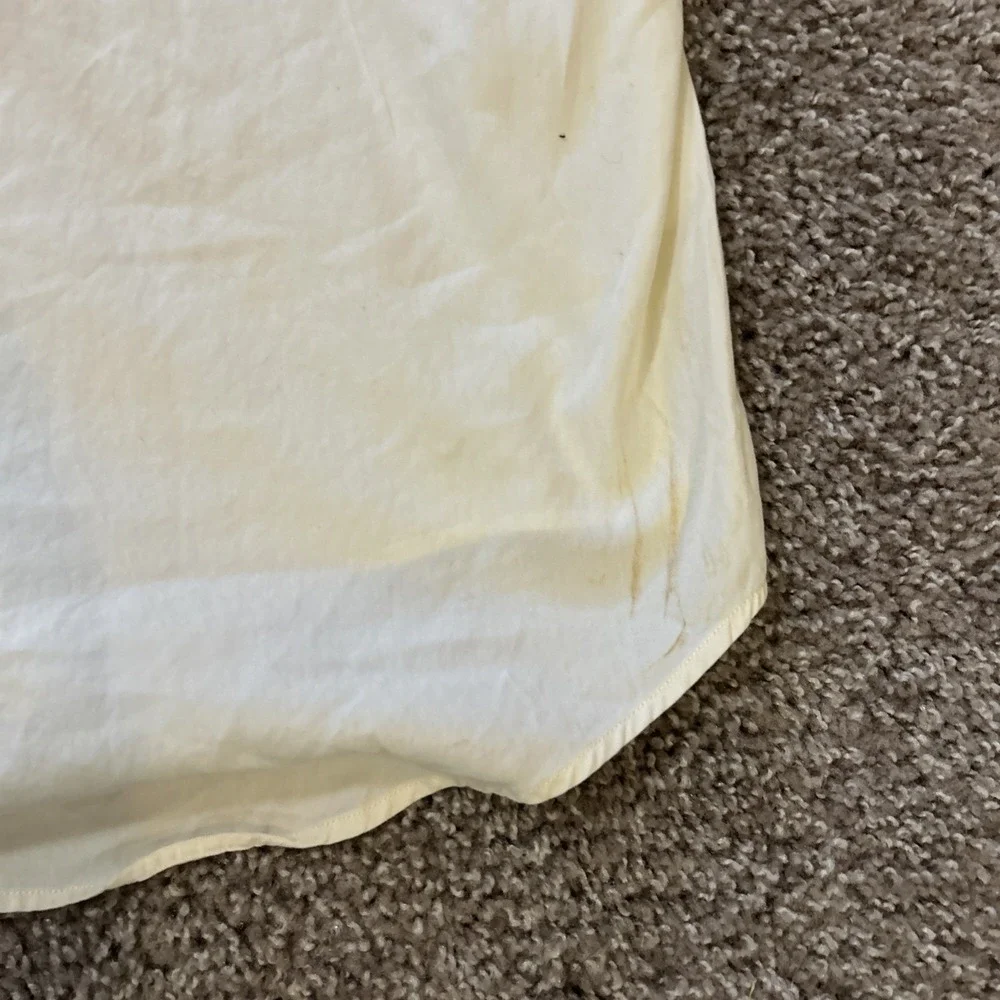 Ralph Lauren Shirt Men's 17 X 34 Yarmouth‎ Yellow Button Down L/S